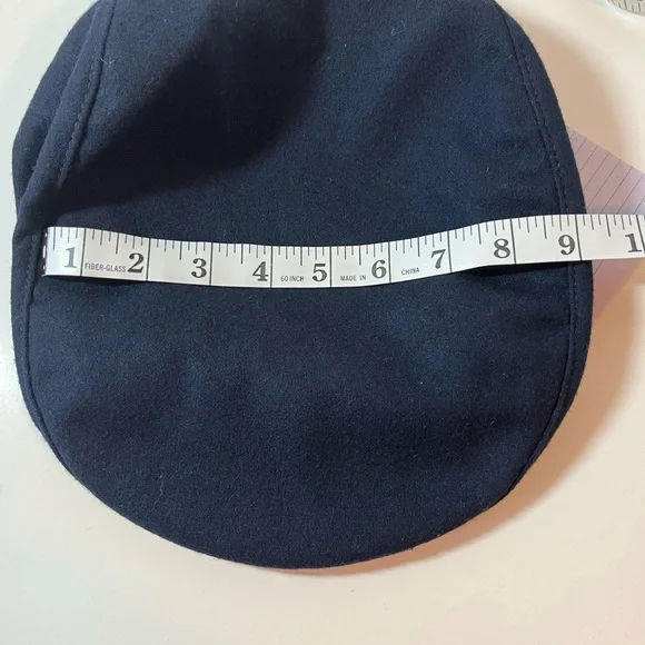 Vintage 1980’s Pendleton Navy Blue Newsboy Cap with Snap Down Brim - Picture 8 of 10